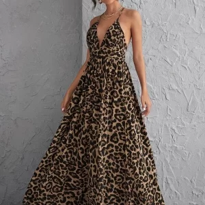 Vestido longo estampado
